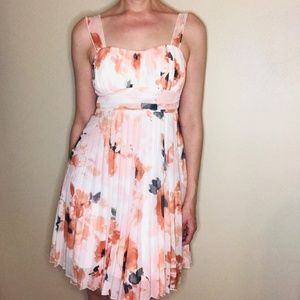 Maurices Pink and Peach Floral Dress Size Medium